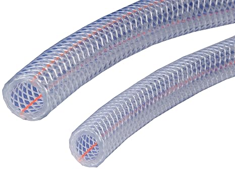 Kuriyama - K3150-06X300 Kuri Tec K3150 Series RF Standard Wall PVC Food and Beverage Hose, 225 psi, 300' Length x 3/8" ID, Clear/Blue Tint