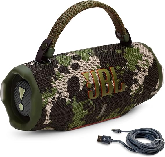 JBL Charge 6 (Squad) + Bundle with USB-C Braided Cable