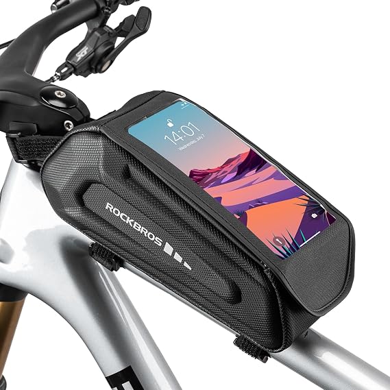 ROCKBROS Bike Phone Bag Top Tube Frame Bag Waterproof Flip-top Design