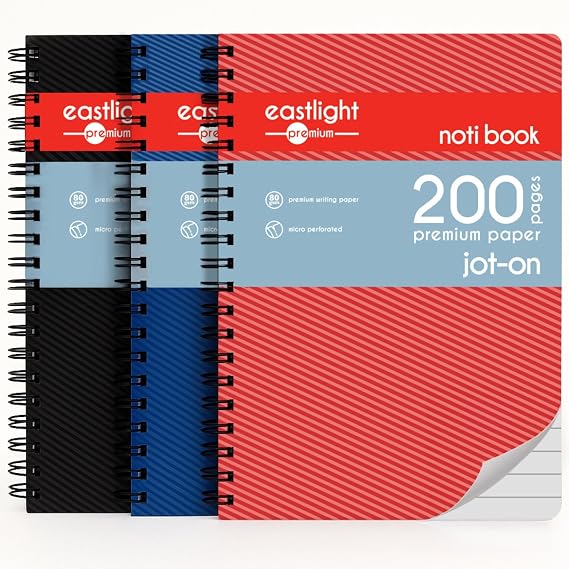 Noti A5 Jot-On Writing Notepad, 200 Pages, Pack of 3
