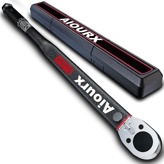 3/4" Drive Click Torque Wrench 25-350 Ft.-Lb. / 33.9-474.8 Nm, Dual-Direction Adjustable Torque Spanner, Car Trucks Heavy Machinery