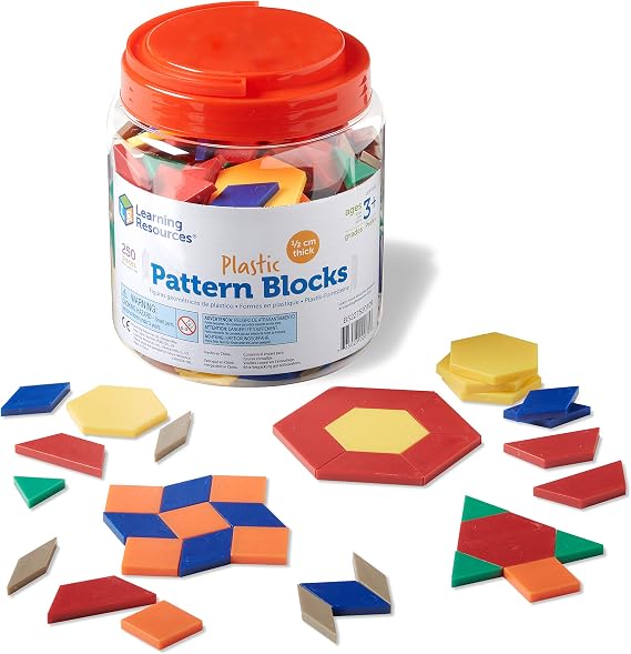 Learning Resources Plastic Pattern Blocks 0.5cm