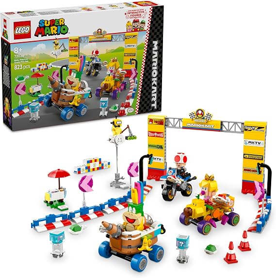 LEGO Super Mario: Mario Kart – Baby Peach ve Grand Prix Seti 72036, 8 Yaş ve Üzeri Erkek ve Kız Çocukları ve Oyuncular İçin Yaratıcı Oyuncak Yapım Seti, Eğlenceli Hediye (823 Parça)