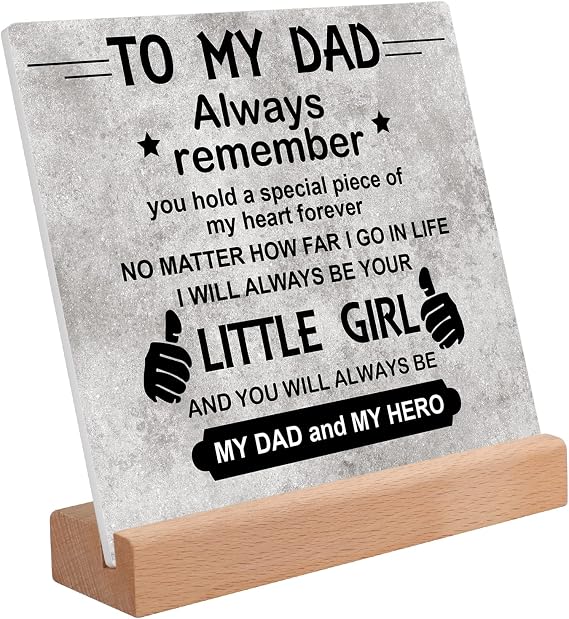 Dad Gifts from Daughter, Birthday Gift for Dad Plaque