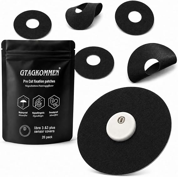 20pack Libre 3 Sensor Covers Waterproof,Libre 3 Plus Sensor Covers Black