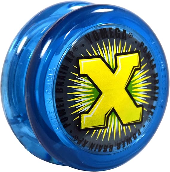 Yomega Power Brain XP yoyo - Professional yoyo with a Smart Switch which enables Players to Choose Between Auto-Return and Manual Styles of Play. + Extra 2 Strings & (Dark Blue)