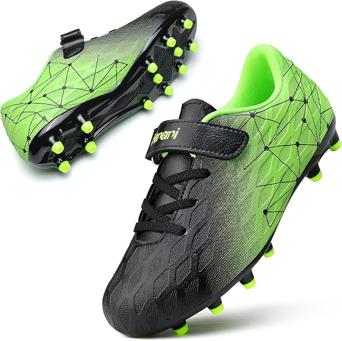 Hanani Boys Soccer Cleats Kids Girls FG/AG Soccer Athletics Sport Shoes Training Shoes Running Shoes Teenager Indoor Outdoor Football Shoes Sneakers for Unisex