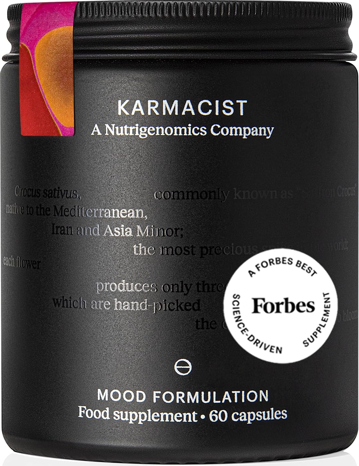 Mood 60 Capsules - Vegan Capsules with Saffron, Vitamin B & Turmeric - Science-Backed Emotional Balance & Brain Health
