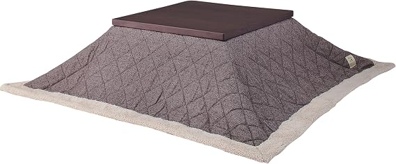 Azumaya KK-101BR Thin Hanging Kotatsu Futon Square For Tabletops 3.1 x 31.5 inches 80 x 80 cm or less, Tweed