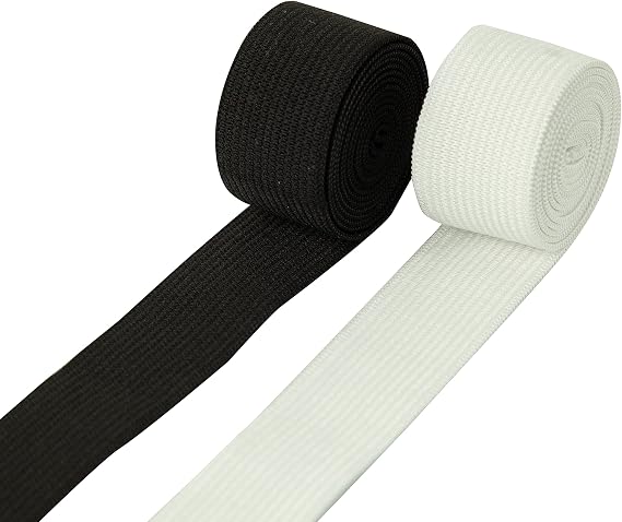 Elastic for Sewing, Wide Waistband Elastic in Widths: 20/25/40/50/75mm (White, 20mm x 10m)