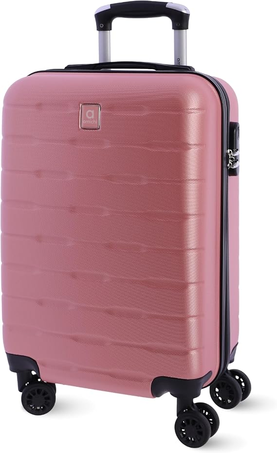 AMICHI - Cabin Travel Suitcases - Cabin Suitcase - Travel Suitcases - Suitable for Ryannair- Trolley Luggage for Heavy Duty Aircraft with 4 Wheels of 360º and Lock