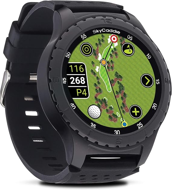 SkyCaddie LX5, GPS Golf Watch with Touchscreen Display and HD Color CourseView Maps, Black, Small