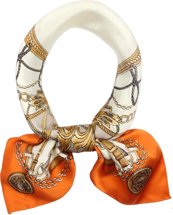 100% Mulberry Silk Scarf -21 Square Neckerchief with Gift Packed