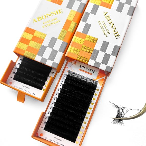 Classic Lash Extensions, Premium Cashmere Individual Lash Extensions, 0.07 Thickness CC Curl Lash Extensions, 17mm Lash Tray, Semi Permanent Eyelashes, Professional Salon Use (0.07-CC, 17mm)