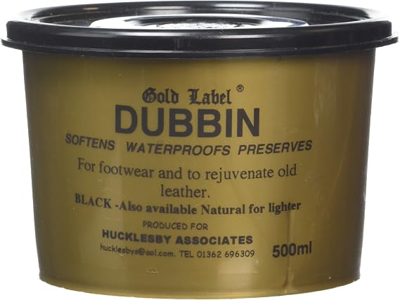 Gold Label Dubbin Softens, Waterproofs & Preserves Leather, Horse Tack, Boots Black