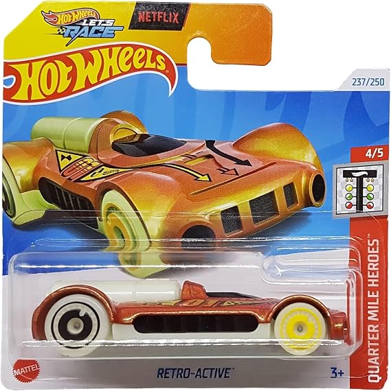Hot Wheels - Retro-Active - Quarter Mile Heroes 4/5 - HTB86 - Short Card - Netflix Let's Race - Mattel 2024-1:64
