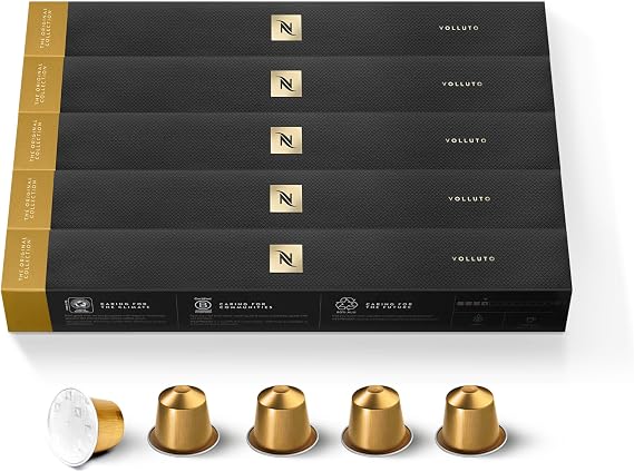 Nespresso Orijinal Kapsüller, Volluto, Hafif Kızartma Espresso, 50 Adet Espresso Kahve Kapsülleri