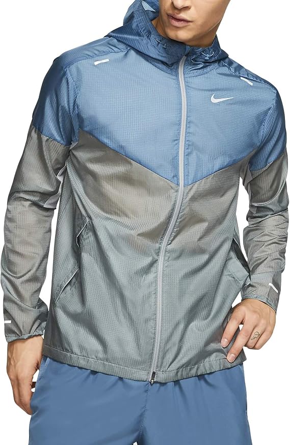 Nike Men's Windrunner Running Jacket SMOKE GREY/THUNDERSTORM/REFLECTIVE SILV 2XL