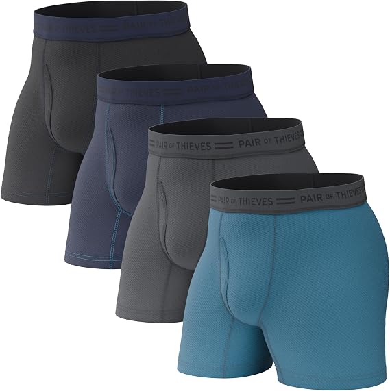 Pair of Thieves Men Every Day Kit Boxer Briefs | Underwear for Men | Soft, Tagless, Cotton Spandex Blend | Moisture Wicking