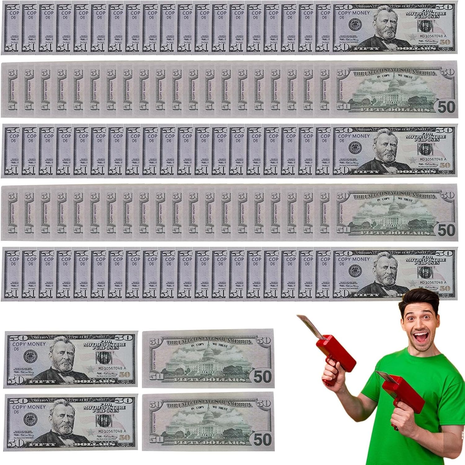 Dollar Bills Bank Cards, Fake Dollar Bills for Boys Teens Youth Girls Men Women Dad Mom Retro Style Real Money Pretend Play Toys