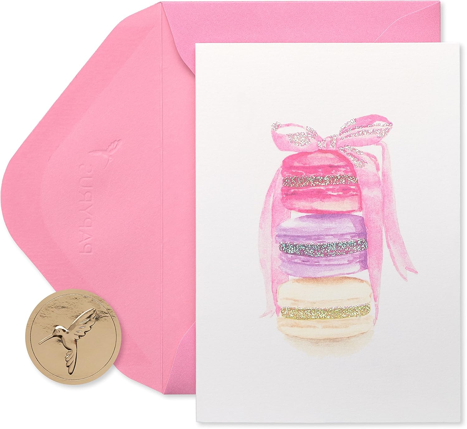 Papyrus Blank Cards with Envelopes, Stack of Macarons 14-Count