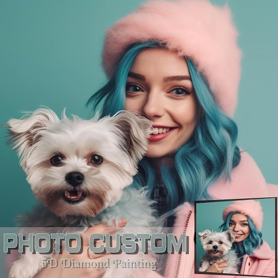 JYCASC Adult Custom Diamond Painting Set, Personalized DIY Diamond Art Photo, Personalized Customized Gift, Home Wall Decoration.(1212inch/3030cm, Square)