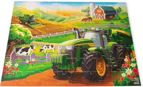 TOMY John Deere Farm Kids Puzzle - Kids and Toddler Puzzle with Large Durable Pieces - Toddler Learning Toys for Early Childhood Development - Kids Puzzles - 70 Piece - Puzzle for Kids Ages 4 and Up