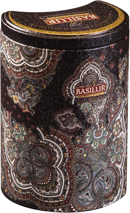 Basilara Tea Black Tea Leaves Magic Night Flavored Tea 3.5 oz 100 g Cold Brew Iced Tea Can 70223