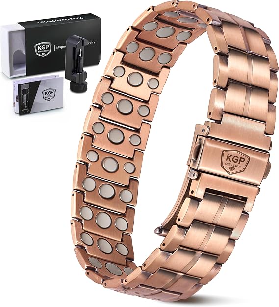 KGP Mens 99.99% Pure Copper Magnetic Bracelet