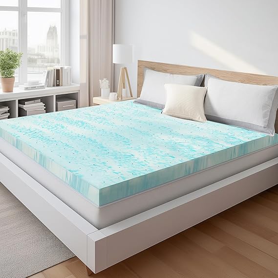 Sweetcrispy Memory Foam Mattress Topper Twin, 2 Inch Cooling Pad