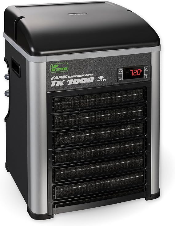 TECO 1/4 HP Aquarium Water Chiller & Heater - Ultra-Quiet, Energy-Efficient Temperature Control for Reef, Saltwater, Freshwater & Axolotl Tanks up to 200 Gallons