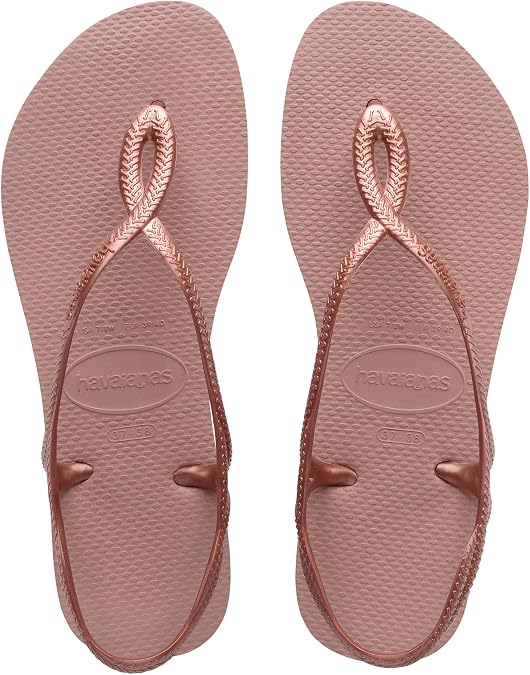 Havaianas Luna Ciber Pink 37 38 Flip Flops Womens