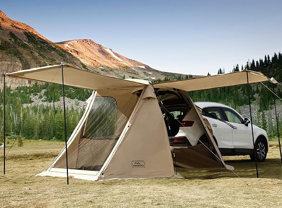SUV Car Tent, Tailgate Shade Awning Tent for Camping, Car Tents for Picnic Sports Events Music Festivals Outdoor Travel