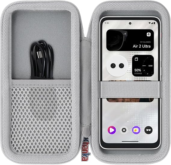 khanka Hard Travel Case Replacement for XREAL Beam Pro,The AR Glasses Spatial Computing Companion(Gray),Case Only.