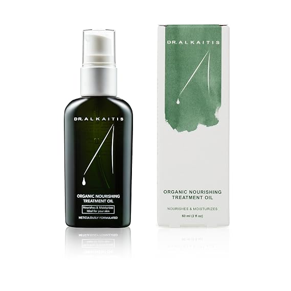 DR. ALKAITIS Organic Nourishing Treatment Oil - Versatile Face & Body Oil - Fast Absorbing (60 ml/2 fl oz)