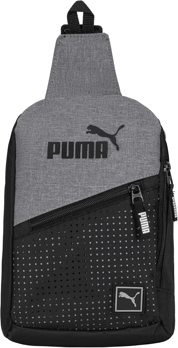 PUMA unisex-adult Sidewall Sling Backpack with Adjustable Strap & Zip Pockets