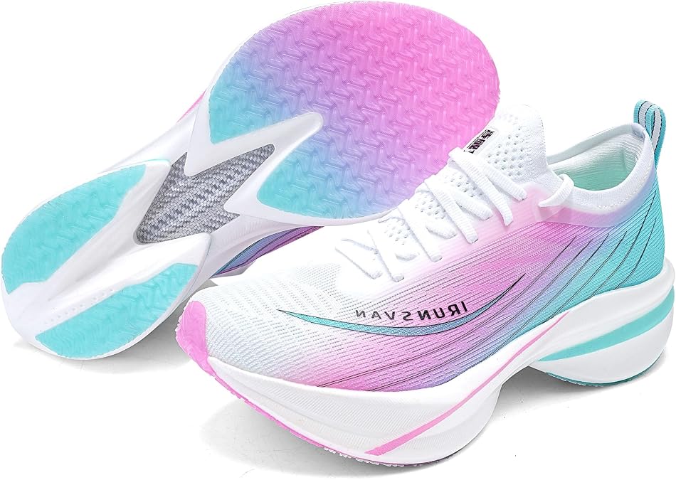 Carbon Plate Running Shoes, Lightweight Breathable Shoes Men Women