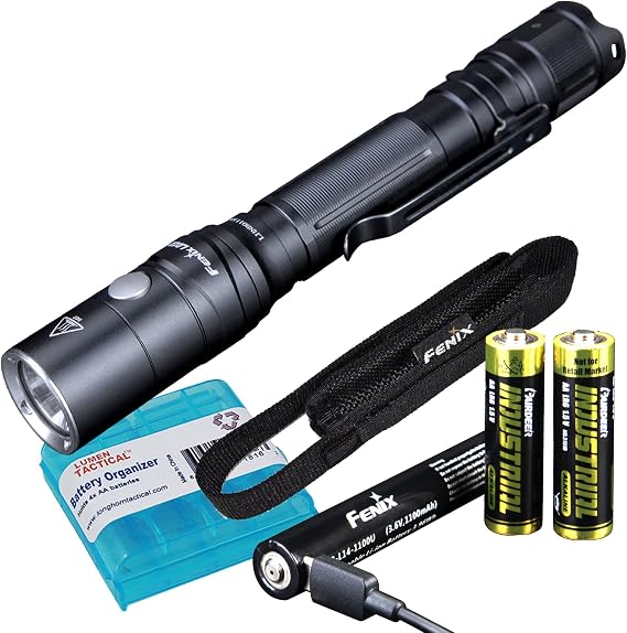 Fenix LD22 v2.0 2X AA Rechargeable Flashlight, 800 Lumen | Rechargeable Penlight, EDC, Compatible with 2x Alkaline Batteries