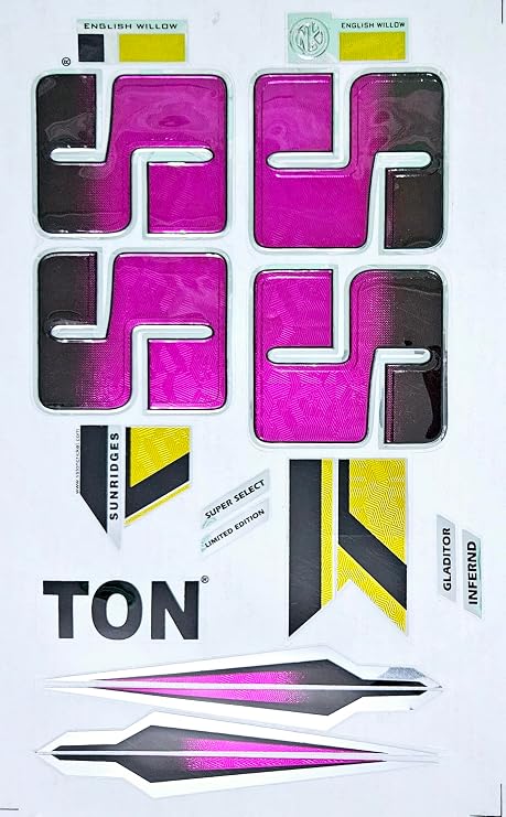 AYN Cricket Bat Sticker 3D Embossed English Willow Fiber Tape Sports Accessories Protection, Gladitor Pink