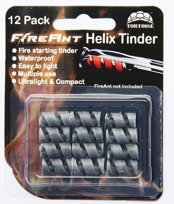 Tortoise Gear Helix Tinder for FireAnt and Firefly Fire Starters - Tinder for Victorinox Swiss Army Knife Corkscrew