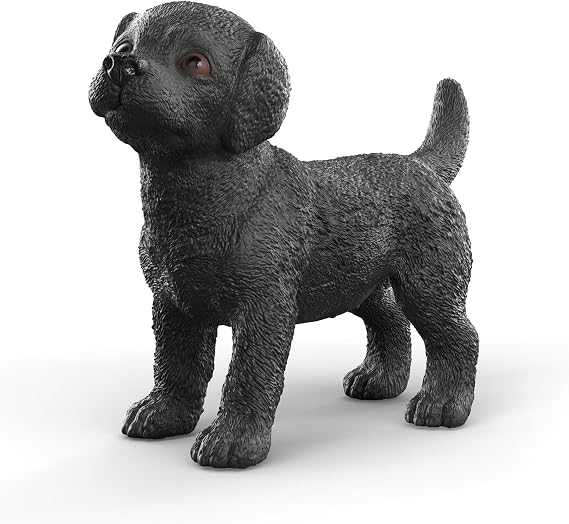 Schleich Farm World - Black Lab Puppy Toy Figurine - Kids 3+ | 14922