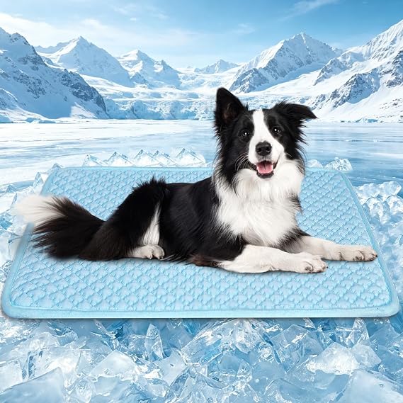 SOMOYA Dog Cooling Mats,Foldable Non-Slip Washable Arc-Chill Cool Pad