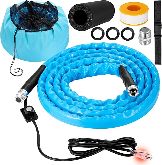 Heated Water Hose For Rv 30 Ft, 45 F Antifreeze Heated Drinking Garden Water Hose, Electrically Heated Garden Hoses