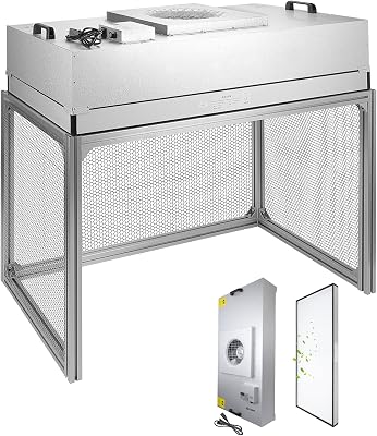 Vertical Laminar Flow-Hood Fan-Filter-Unit Yzzwer - Clean Bench FFU HEPA Filters for Class 100ISO 5 Cleanliness in Clean Mycology and Mushroom Room 47.2 x 23.6 x 29 Working Area 110V