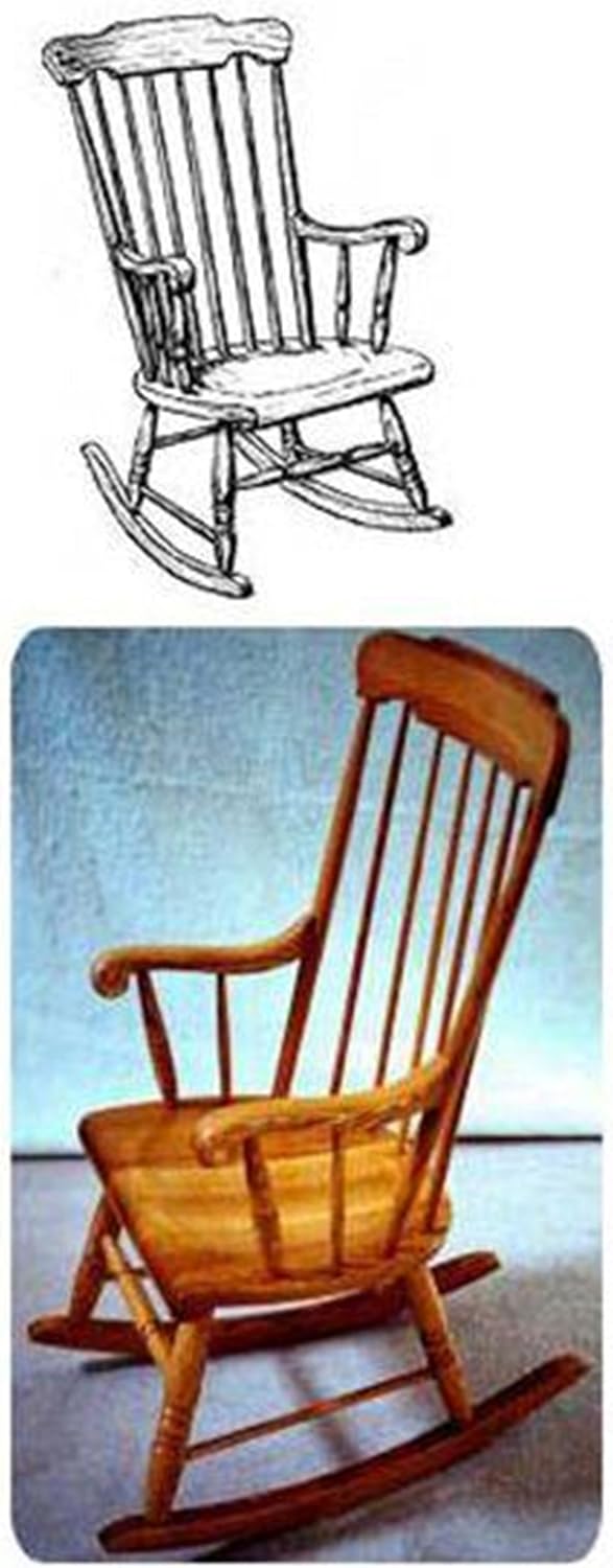 Woodcraft Project Paper Plan To Build Boston Rocking Chair - Material Not Included