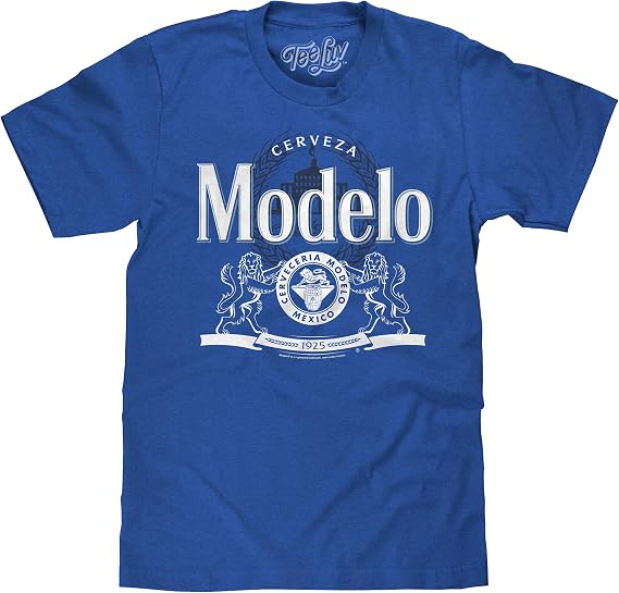 Tee Luv Men's Cerveza Modelo Beer Brand Logo T-Shirt