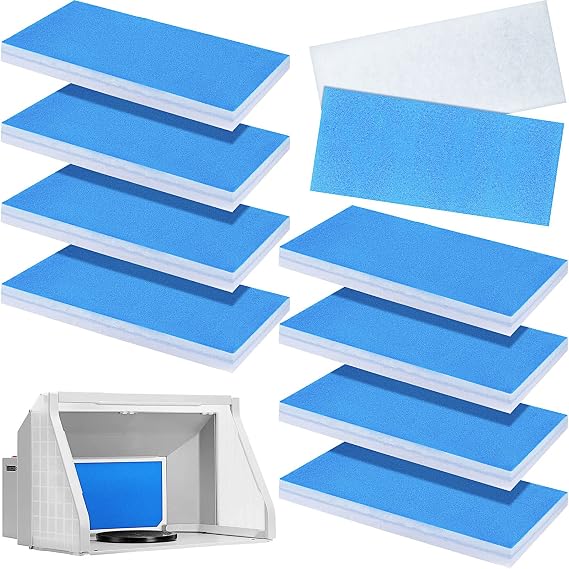 Nuenen 8 Pcs Paint Booth Filter Double-Layer Spray Replacement Filters