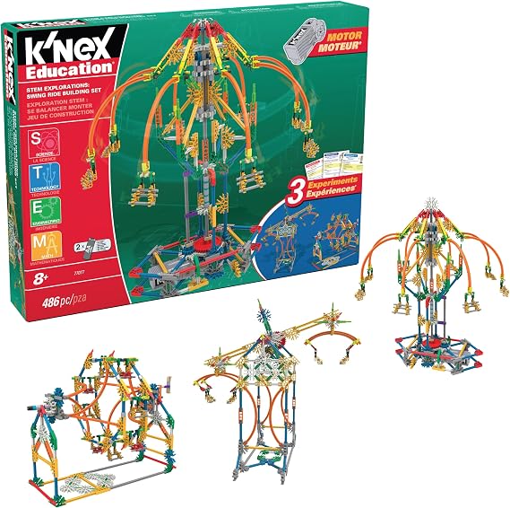 K'NEX Education - STEM Explorations: Swing Ride Building Set 2 Pieces, STEM Learning Ages 8+