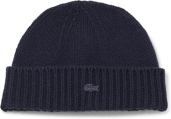 Lacoste Women's Women's 3D Rib Knit Wool Beanie