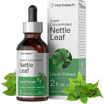 Horbaach Nettle Leaf Extract Drops | 2 fl oz | Alcohol Free | Vegetarian Liquid Supplement | Non-GMO, Gluten Free Tincture